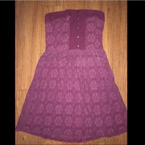 Abercrombie Dark Purple/ Maroon Strapless Dress